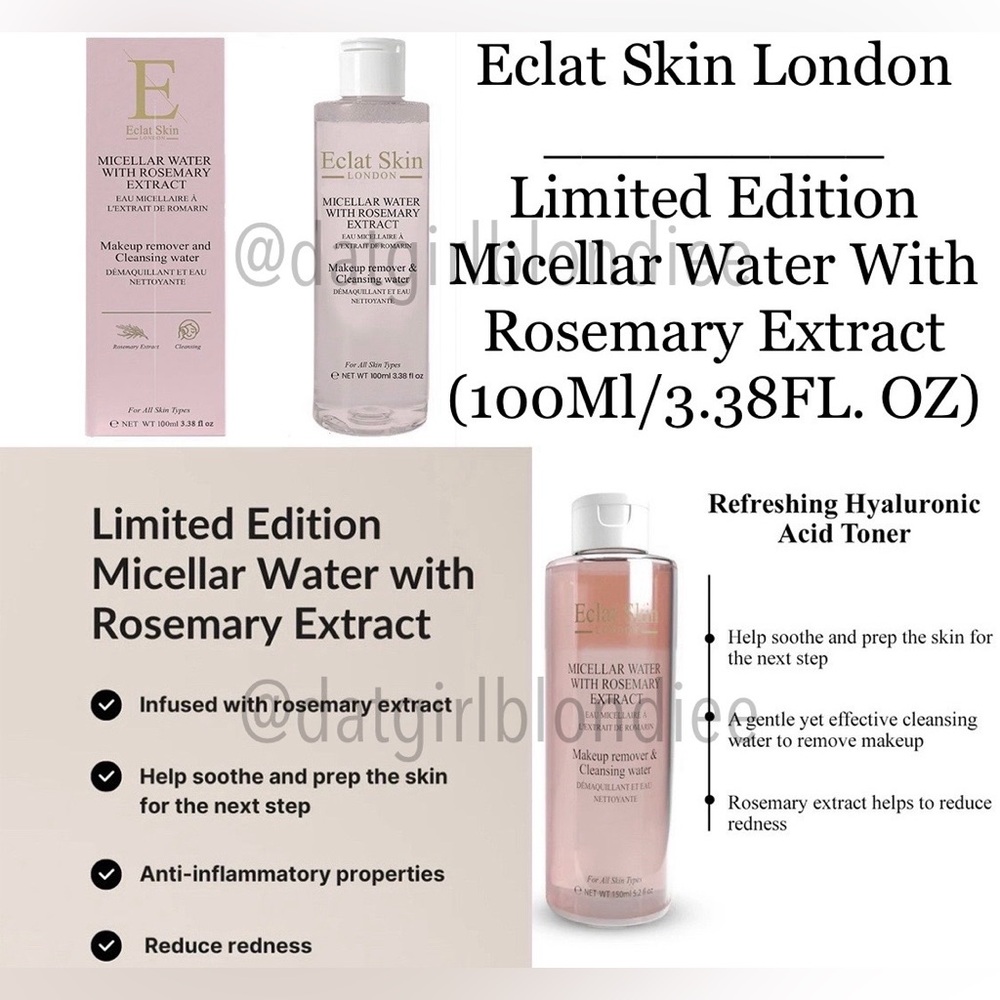 Eclat Skin London: L.E Micellar Water with Rosemary Extract (100ML/3.38FL. OZ)